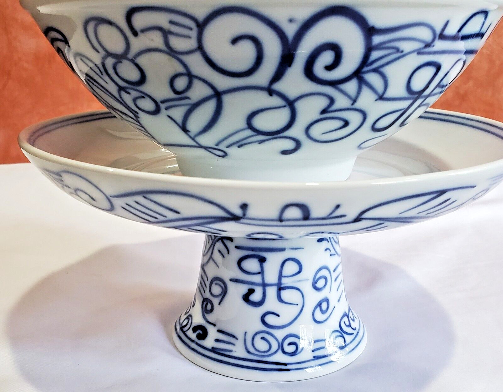 Chinese DOUBLE HAPPINESS Bowl and Open Compote Canton Express Bentson West