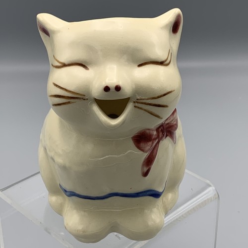 Vintage Puss N’ Boots Pottery 10 oz Cream Cat Creamer USA by Shawnee Kitty Cat - Picture 2 of 12