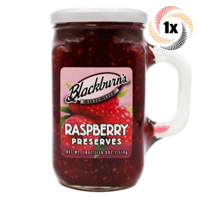 1x Mug Blackburn's Raspberry Preserves Fat Free Mugs | 18oz | Easy To Spread