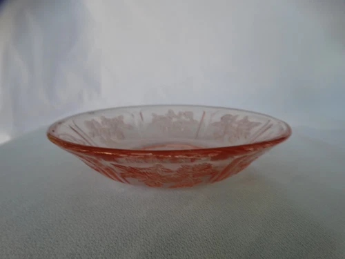 Federal Pink Depression Glass Sharon Cabbage Rose 5" Berry or Fruit Bowl(s) VGUC