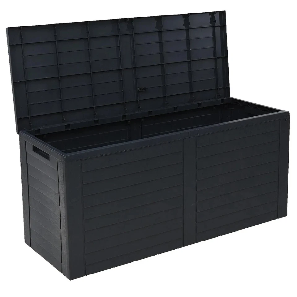 Large Outdoor Storage Box Garden Patio Plastic Chest Lid Container Multibox 240L - Image 2 of 4