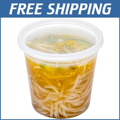 Convenient 100 Count 24oz Round Food Containers - Ideal for Hot & Cold Meals