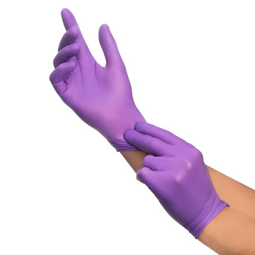 *1,000-Gloves* Halyard Purple Nitrile Powder-Free Dental Examination Large 53433 - Picture 7 of 7