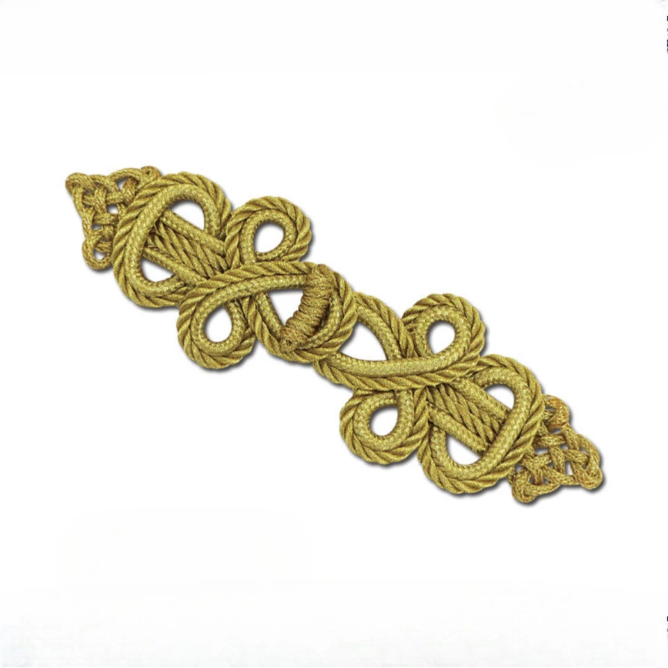 1x Uniform Knot Buttons Applique Patch Baroque Suit Costume Cord Accessory Decor - Image 4 of 4