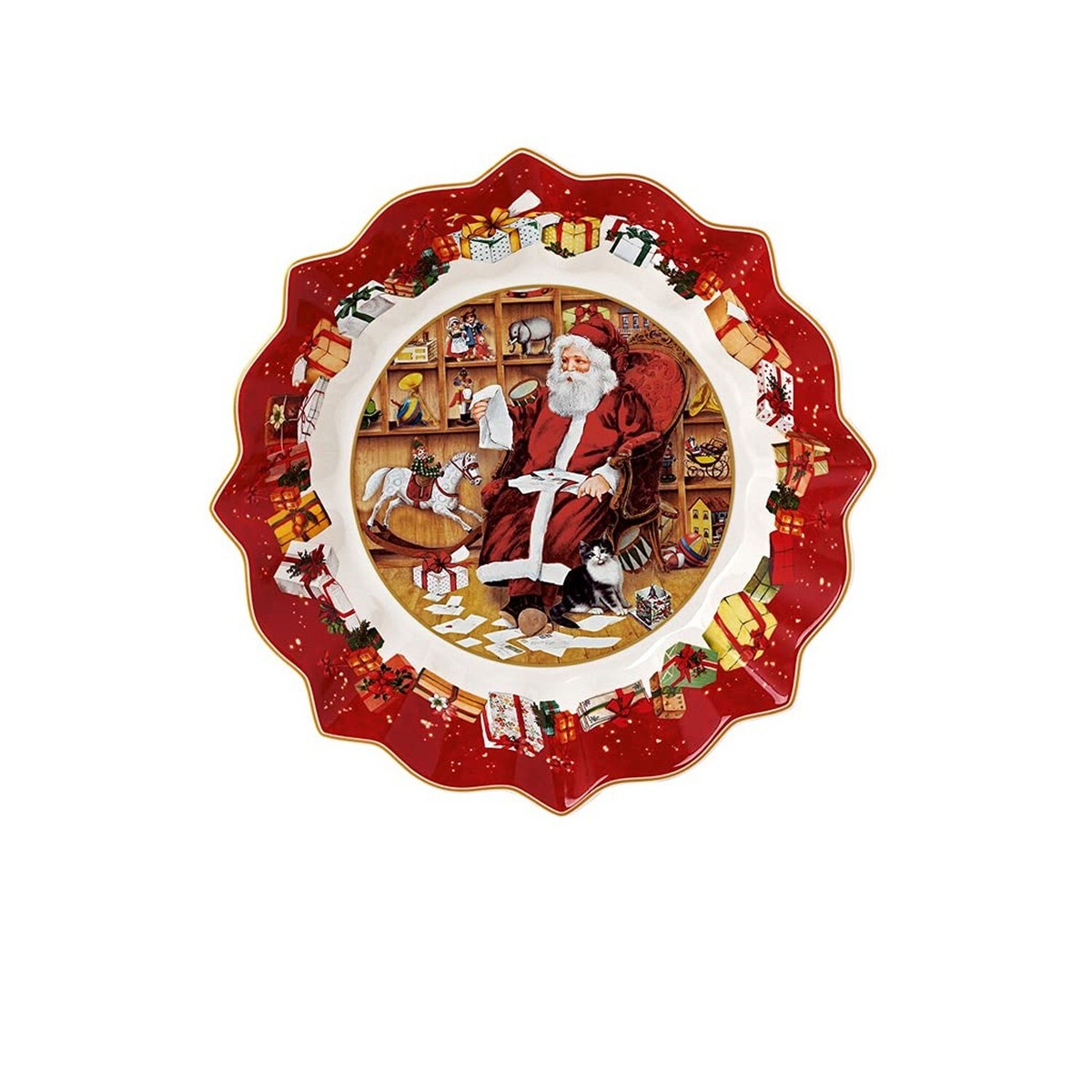 Villeroy & Boch 14-8332-3635 Pastry Plate, Porcelain, Red Bowl