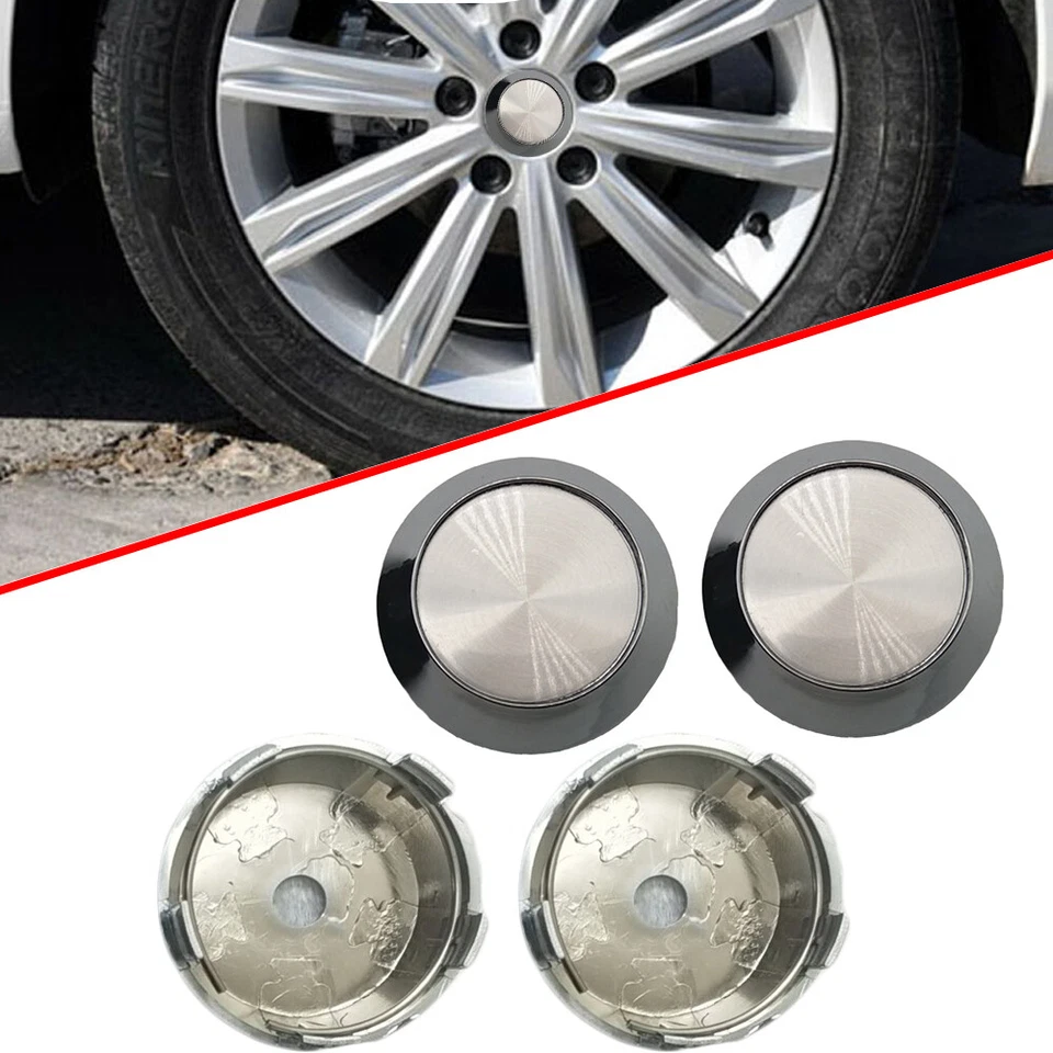 Tapacubos centrales de rueda de coche de 60 mm (56 mm) 4 piezas llantas universales piezas accesorios de coche Foto 2 de 4