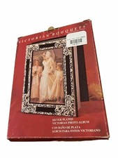 Victorian Bouquets Silver Plated Goldtone Accents Photo Album 4x 6