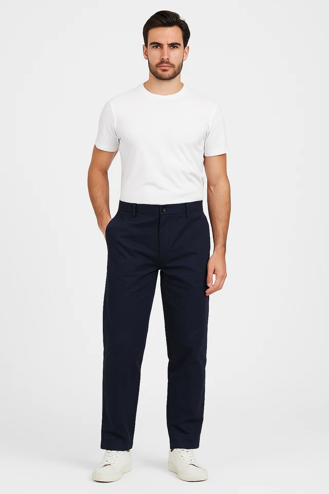 Dockers Chino Hombre Azul Algodón Talla 45 Pierna Recta Cómodo Estilo Informal - Imagen 3 de 4