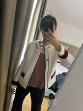 Maje New French Style Jacket/blazer White/multi Color Eur 36