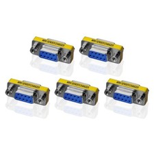 5 X 9Pin RS-232 DB9 Female to Female Serial Cable Gender Changer Coupler Adapter
