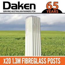20 x 1.3m FIBREGLASS Temporary Posts STRIP GRAZE Electric Fencing fiberglass