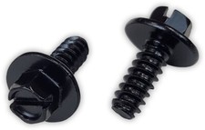 14 X 58 Slotted Hex Washer Head Black License Plate Screws Package Of 100