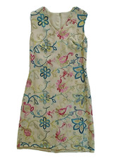 Unbranded women's embroidered dress size M Beige
