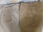 Orvis Twill Khaki Pants Men's 34x30 Beige 100% Cotton Slacks Trousers-2 Pairs
