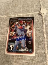 Weston Wilson Philadelphia Phillies signed 2024 topps card 