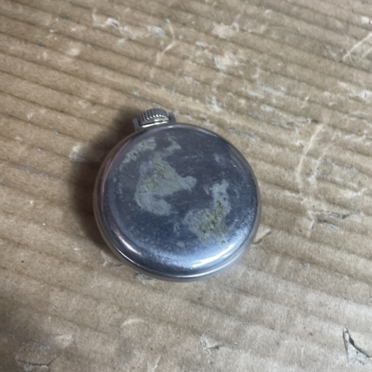 Vintage Westclox Scotty Metal Pocket Watch Black Luminous Dial