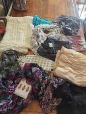 Vtg Lot Fashion Scarves Patterned Colors Old Navy Loop Pre Owned