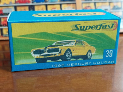      Matchbox Lesney No. 39   Reprobox 1968 Mercury Cougar  = Box C gut     