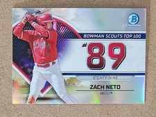 2023 Bowman Chrome Baseball Scouts Top 100 #BTP-89 Zach Neto