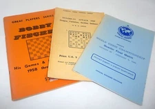 Lot of 3 Booklets on Chess Bobby Fischer Yugoslav Attack Karpov Match Program