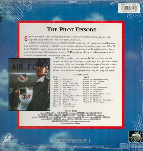 Quantum Leap: The Pilot Episode (1993) Laserdisc *UNICORN RARE* - Picture 2 of 2