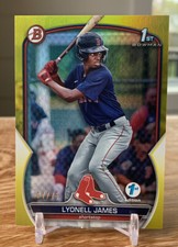 LYONELL JAMES 2023 Bowman BPPF-118 1st Edition Yellow Foil SP /75 RED SOX