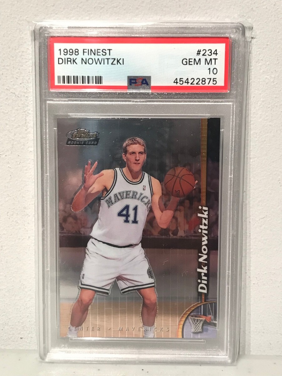 1998 Dirk Nowitzki RC Rookie Card Topps Finest #234 PSA 10 NBA