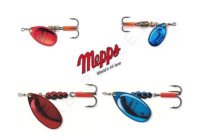 Mepps Platinum Spinner rot oder blau Größen 1 - 5 Platinum