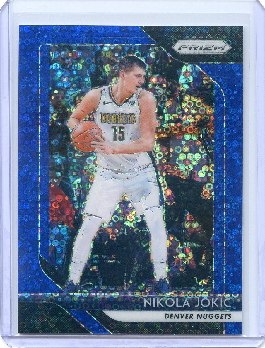 2018-19 Panini Prizm Fast Break NIKOLA JOKIC #92 BLUE DISCO PRIZM /175 NUGGETS