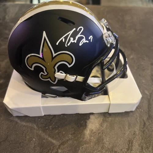 Drew Brees Signed Mini Helmet NFL New Orleans Saints Beckett COA