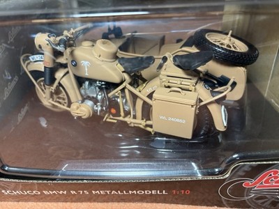 DEFECTIVE SHUCO 19491944 BMW R75 MIT Beiwagen Metal Model 110 Scale Moto G3D