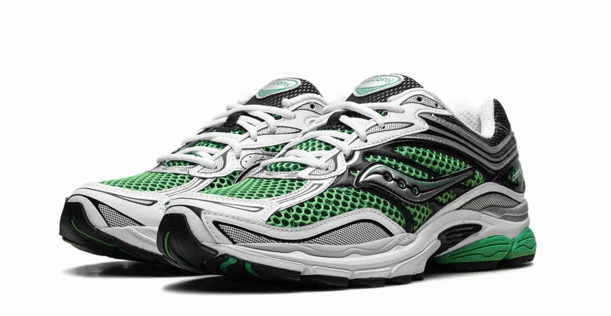 Saucony OG ProGrid Omni 9 Silver Green S70739 17 Size 9.5 Mesh Runner Y2K Grey Saucony ProGrid Omni 9 Mens Running Shoes Silver Green  main image 2