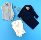 Vintage Barbie #916 Commuter Set -Shirt-Body Blouse-TM Cardigan-Skirt-Jewelry!
