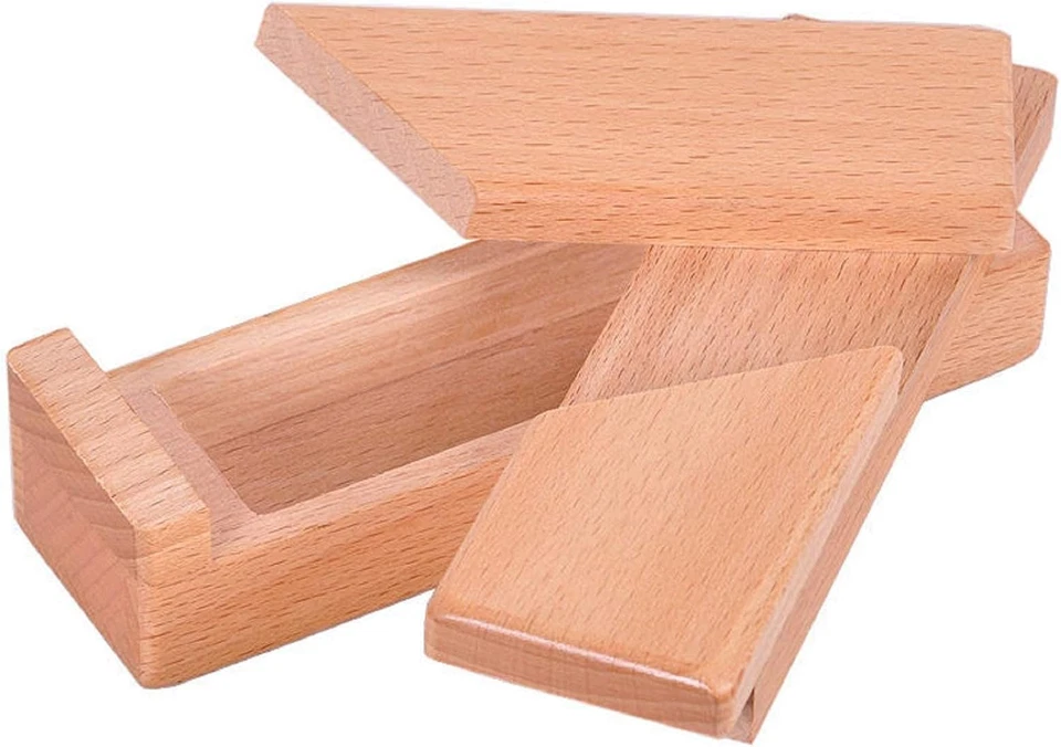 Paquete de 2 cajas de rompecabezas 3D hechas a mano - Misterio mágico de madera de apertura secreta Foto 4 de 4
