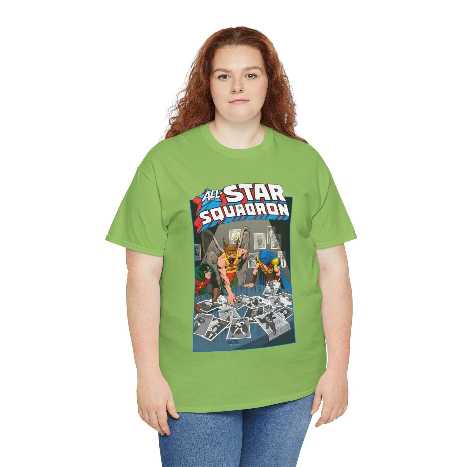 All-Star Squadron T-Shirt - Hawkman, Dr Mid-Nite, Atom - JSA Members - DC Comics