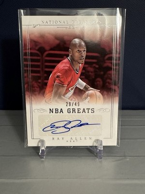 2013-14 Panini National Treasures Ray Allen NBA Greats Auto /49 Heat