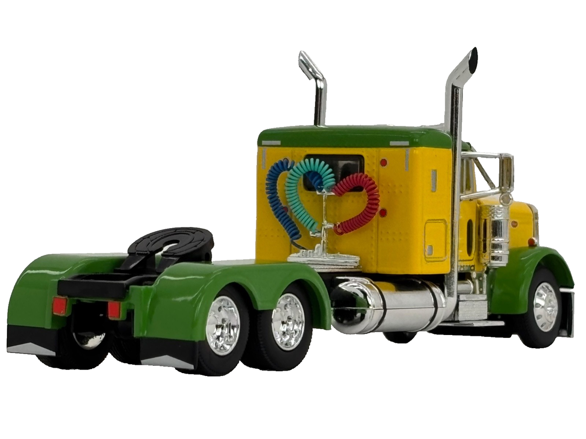1/64 DCP YELLOW/GREEN PETERBILT 379 W/ 36