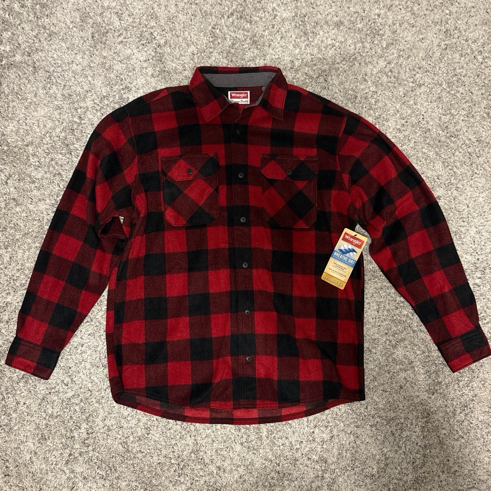 Wrangler red flannel jacket Size L. New with tags.  #flannel