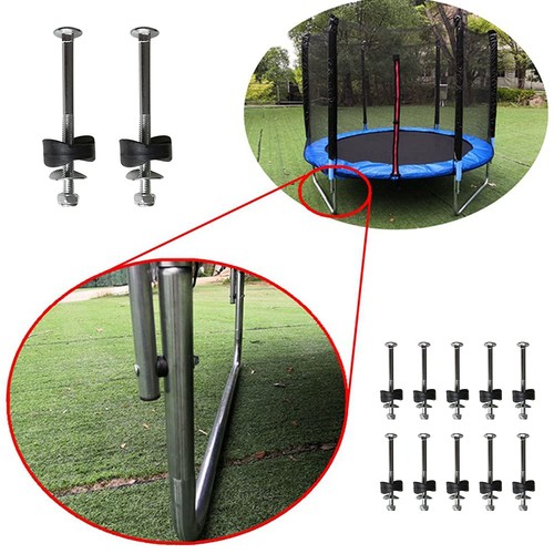 PXRJE 12 Pieces Trampoline Enclosure Pole Gap Spacers,Galvanized Steel Trampo... - Picture 3 of 7