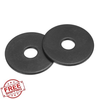 uxcell 50pc M6 Fender Washer 25mm OD 1.5mm Thick Black Oxide