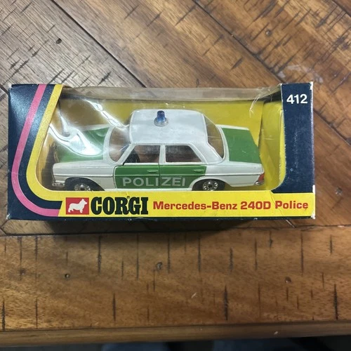 Corgi 412 Mercedes Benz 240D Police In Original Box - Very Nice