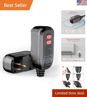 GFCI Outlet Replacement Plug Auto Reset 15amp 3 Prongs for Safety and Protection