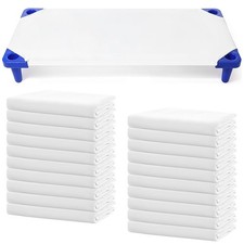 20 Pack Bulk Cot Sheets for Daycare Standard Size 23" x 51", Daycare Essentia...