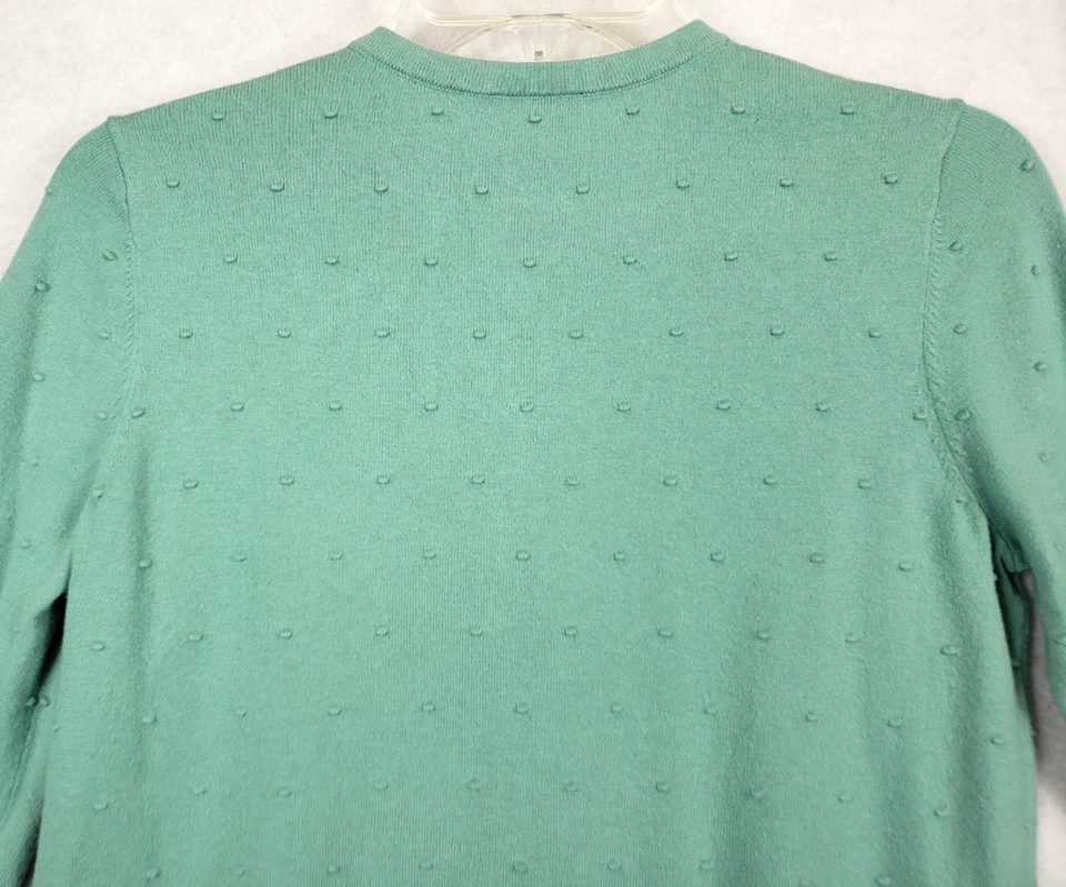 Ann Taylor заводской кардиган свитер женщин M зеленый горошек длинным рукавом - Изображение 4 из 4