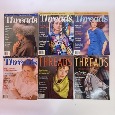 Threads Magazine Lot 6 1995 Back Issues Sewing Knitting Illustrated Crafts