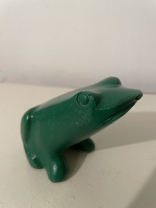 Handmade Cement Frog Figurine