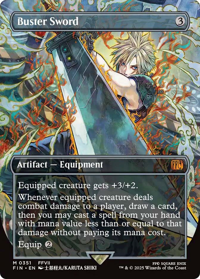 MTG Buster Sword Borderless - FINAL FANTASY #351