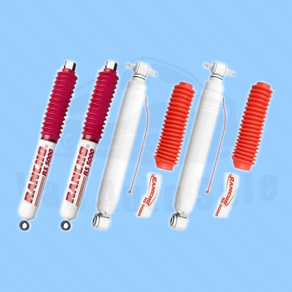 Amortiguadores de elevación delanteros y traseros Rancho RS5000X de 2,5-4" para GMC Yukon 4x4 1995-99 kit 4 Foto 2 de 4