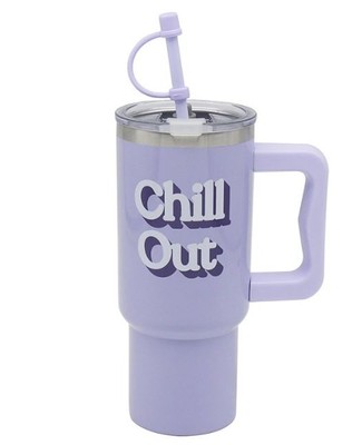 CHILL OUT 700ML EDELSTAHL HEISSE KALTE GETRÄNKE REISEBECHER BECHER MIT GRIFF