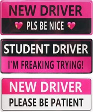 3PCS Magnet for Car with Reflective Design, Funny Driver Sticker Magnet for Car